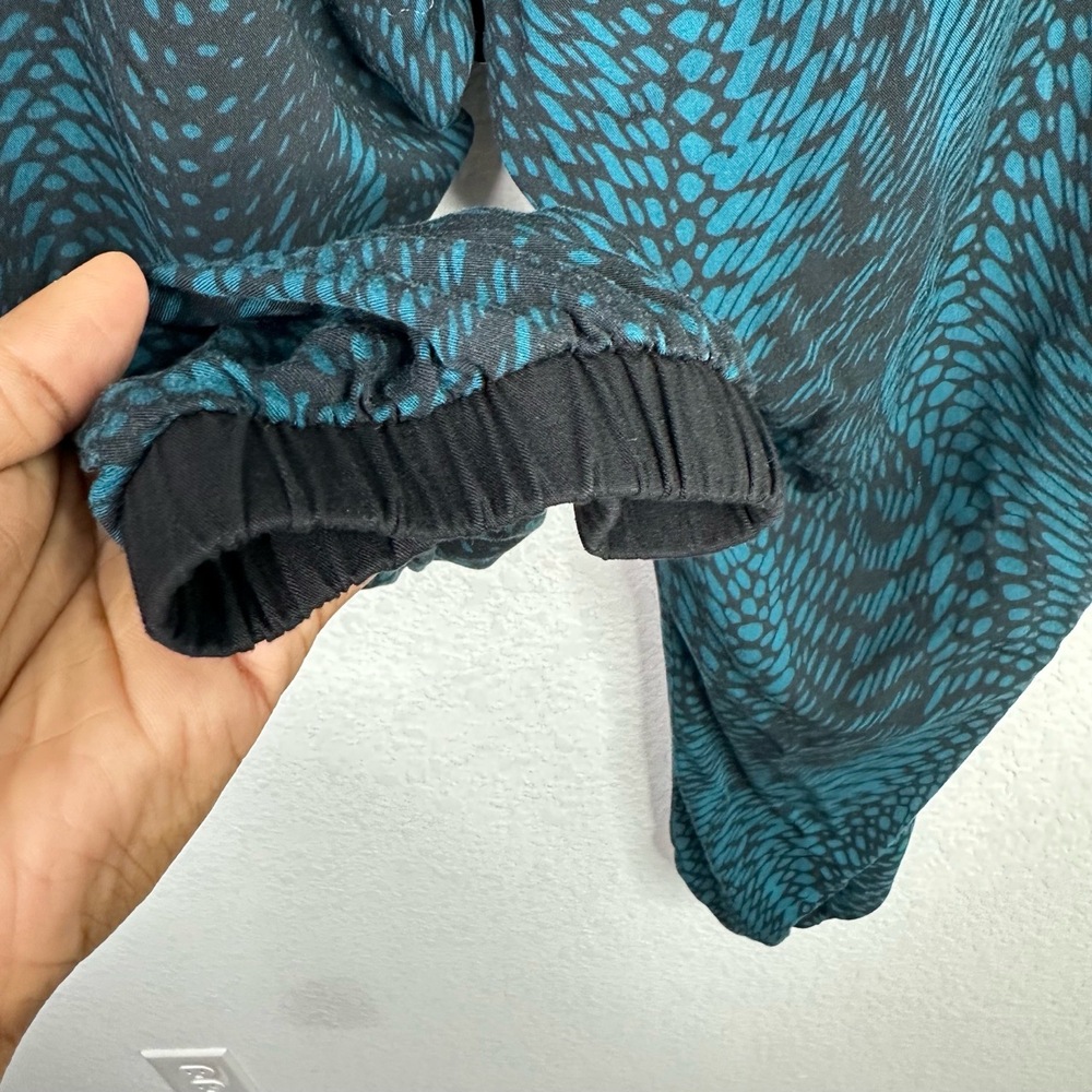 Torrid Pants Womens 2X Black Teal Abstract Drawstring Lounge Boho Relaxed Jogger - Picture 6 of 7